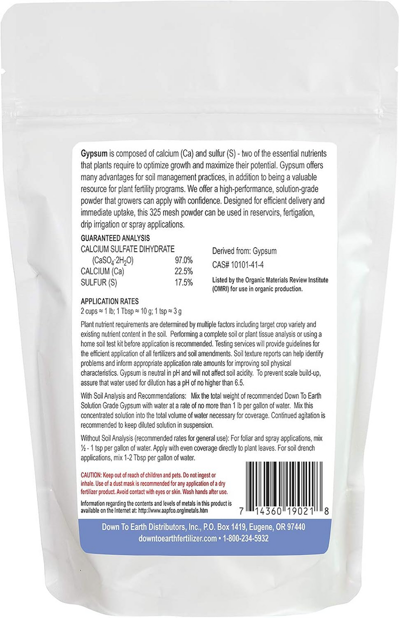 DTE 1Lb Gypsum Solution Grade