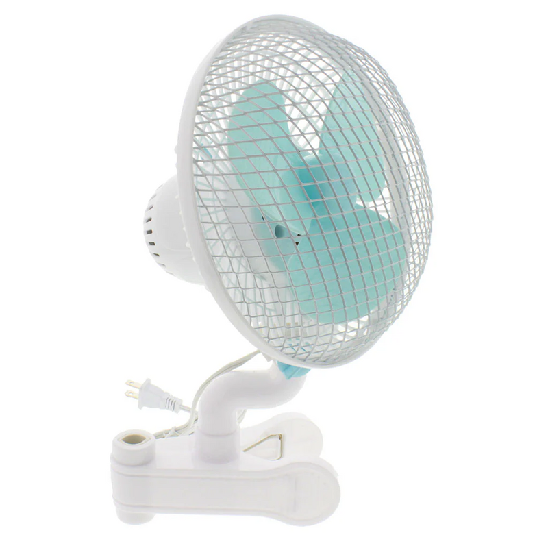 Hort2O Clip Fan – 120V – 7in – Two Speeds – 8ft Power Cord – Clip-On