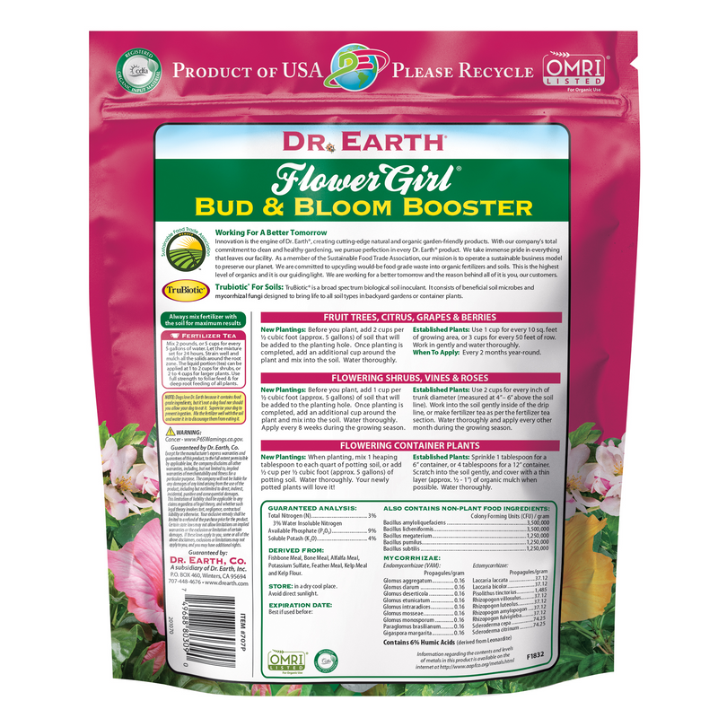 Dr. Earth Flower Girl Organic and Natural Bud & Bloom Ferilizert 1Lb