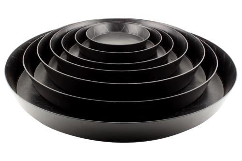 Gro Pro Heavy Duty Black Saucer—6 in