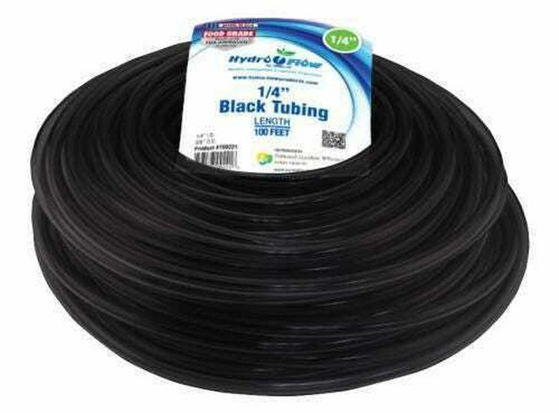 Hydro Flow Black Vinyl Tubing 1/4"ID--3/8"OD 100Ft Roll