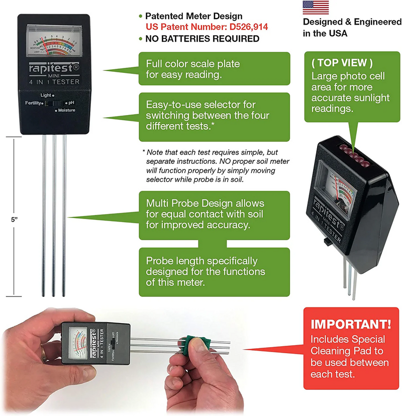 Luster Leaf Rapitest Soil 4-In1 Tester