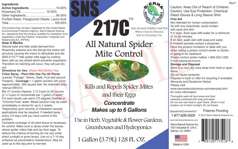 SNS 217C All Natural Spider Miit Control 16oz